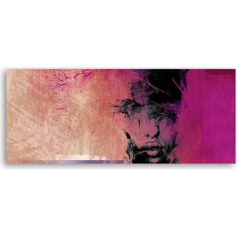 Tableau sur toile Portrait abstrait d'une femme 90x30 (1/5)