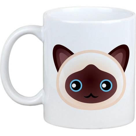 Birman - une tasse ornée de motifs et d'une inscription signée Art-Dog (1/5)