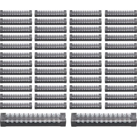 50 bornes de jonction 15A 600V 12 sections, connecteurs électriques à haute conductivité pour boîte de distribution (1/5)