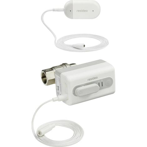 Resideo VWS01Y015E Rilevatore di acqua senza fili con controllo tramite app, con sensore esterno a batteria, rete elett