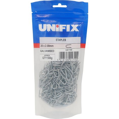 Unifix Galv Staples 25 x 2.65mm - Box of 5