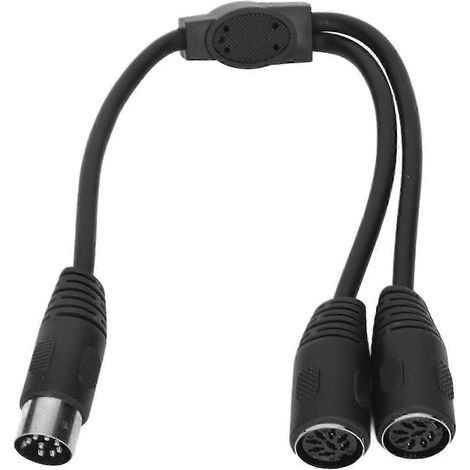 Câble répartiteur DIN mâle 8 broches vers 2 x DIN femelles 8 broches - Câble audio doublement blindé de 30 cm (1 pi) (1/5)