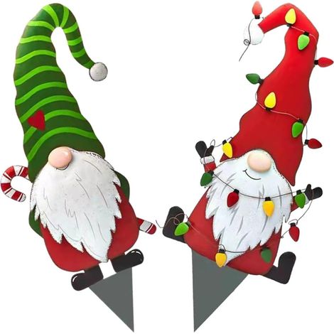 als Weihnachtliche Deko Gartenstecker aus Eisen 2 Stück