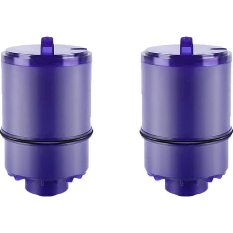 Deux cartouches filtrantes bleues pour purificateur d'eau du robinet, adaptées à une utilisation à domicile et au bureau.