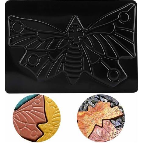 BUNTHAUS Pavement Mould - 1 PC de Moule en Forme de Papillon, Pierre de Progression, Moule en béton pour chaussée, allée de Jardin en allée (1/5)