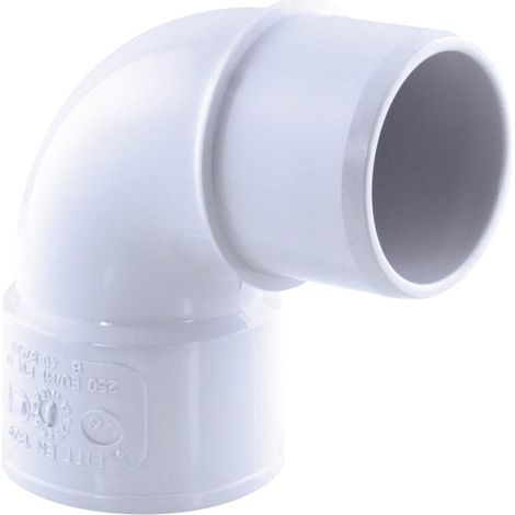 Coude PVC évacuation, 87° M-F, ø 40 mm, couleur blanc. - Interplast (1/3)
