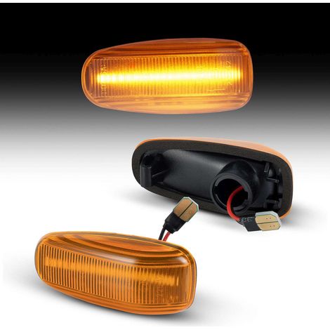 KIT 2 INDICATORI DI DIREZIONE LATERALI A LED COMPATIBILE CON MERCEDES Vito Classe V  W638  1996-2003  VETRO TRASPARENTE (1/5)