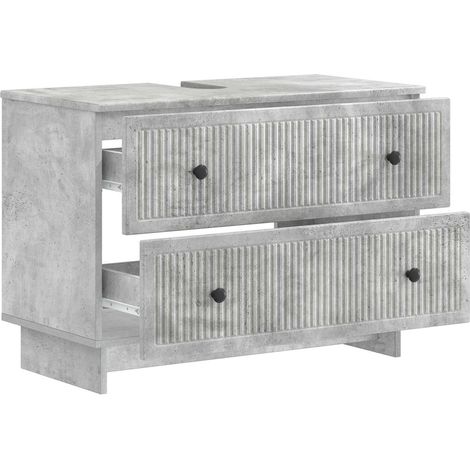 Maison Exclusive - Armadio per Lavabo da Bagno EDE Grigio Cemento 82 x 41 x 59 cm (1/5)