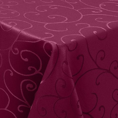 Nappe lavable Jacquard 140x100cm Bordeaux, Rectangulaire, Facile d'entretien
