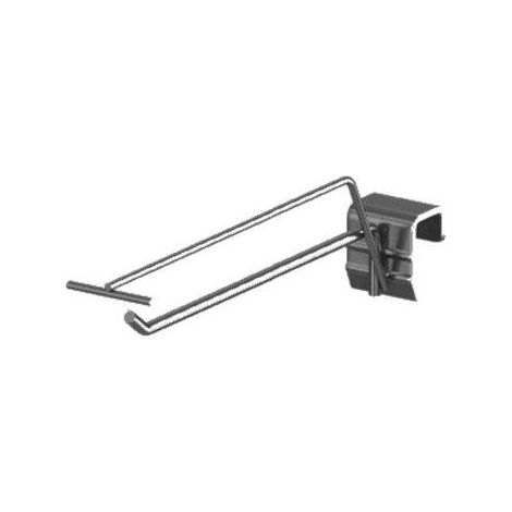 GANCIO PORTAPREZZO X BARRA MARKET - ZINCATO MM 200- 5 pezzi