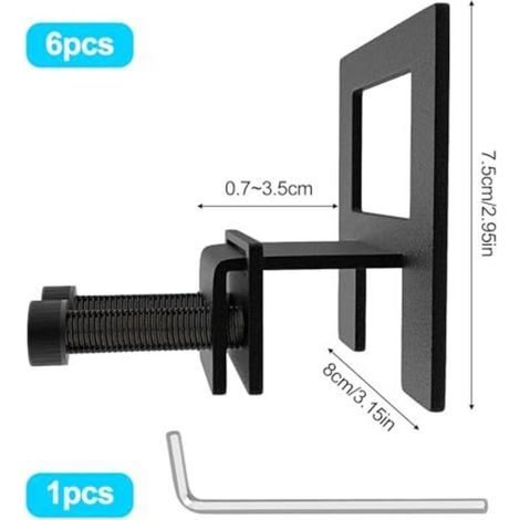 6 Pièces Arret Matelas, Antidérapant Cale Matelas, Réglables Joints de Matelas en Métal, avec 1 Clé, Installation Facile, pour Cadre de Lit Antidérapant (1/4)