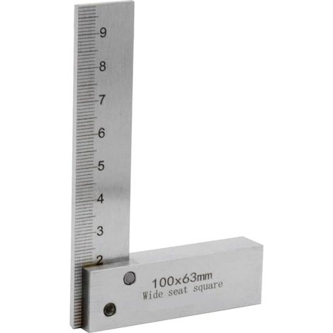 Outil Carré de Machiniste Outil de Mesure de Charpentier Droit à 90 Degrés Règle à Angle Droit Règle Carrée de Type L avec Base Large B (1/5)