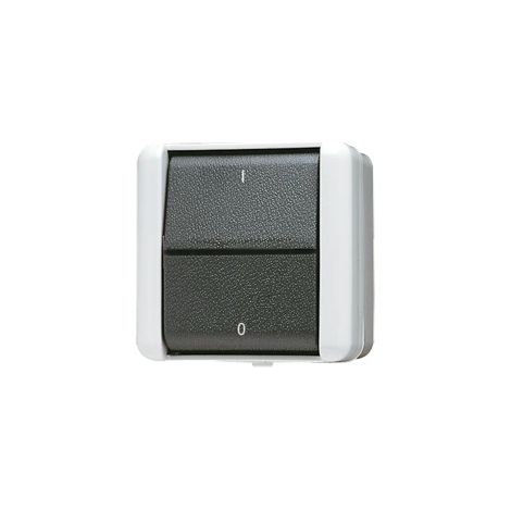 Jung Interruptor basculante, Apagado 2-pol., 10 AX 250 V , IP 44, WG 800 802 W