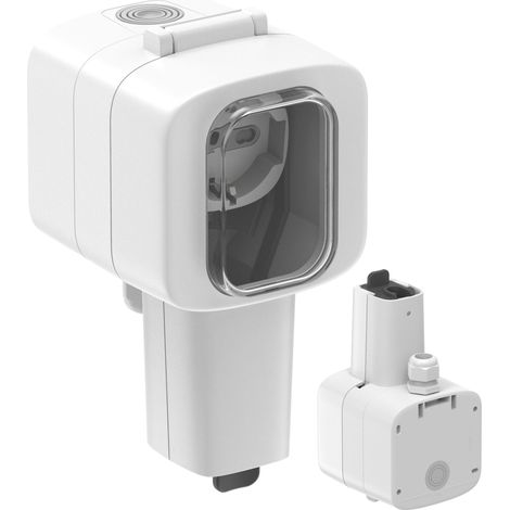 Presa Stagna Oblò da parete da esterno universale P40, Multipresa outdoor IP56, Bianco