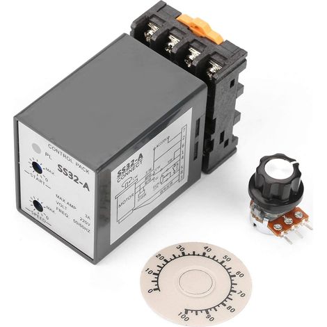 Contrôleur de vitesse de moteur à courant continu, régulateur de vitesse de moteur séparé électronique SS-32 AC 220V 50/60Hz avec condensateur de 400W (1/5)
