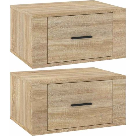 Maison Exclusive - Comodini a Muro 2 pz Rovere Sonoma 50x36x25 cm (1/5)