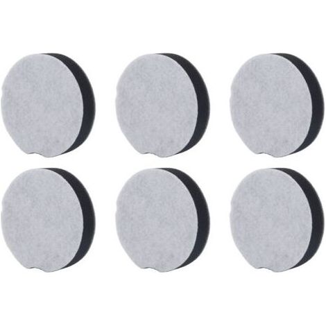 Lot de 6 filtres en coton, silicone et ABS pour aspirateur Bissell série 1520 (réf. 1604896)