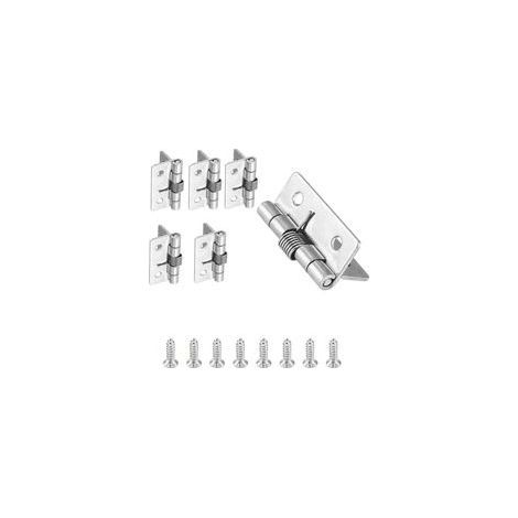 Set di 6 cerniere a molla autoapribili e autochiudenti, in acciaio inox 304, per porte a scomparsa, cerniere a molla (1/5)