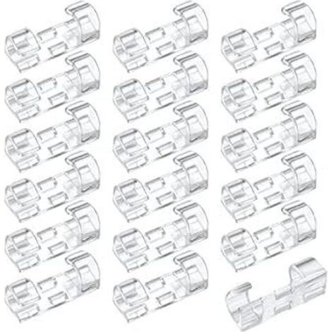 Lot de 120 attaches-câbles avec support de fil auto-adhésif puissant pour voiture, bureau, maison, accessoires d'organisation de câbles muraux, ordinateur portable, ordinateur (transparent) (1/5)