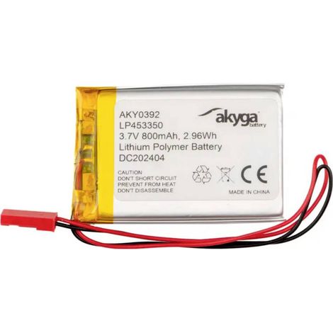 Pacco batteria x Batteria ricaricabile speciale Akyga LP453350 LiPo 3.7 V 800 mAh (1/3)