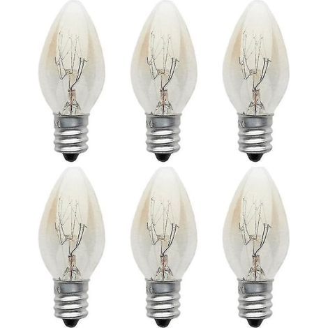 Lot de 10 ampoules E12 220-240 V 10 W C7 - lumière chaude - ampoules à incandescence/tungstène pour lampe de salon