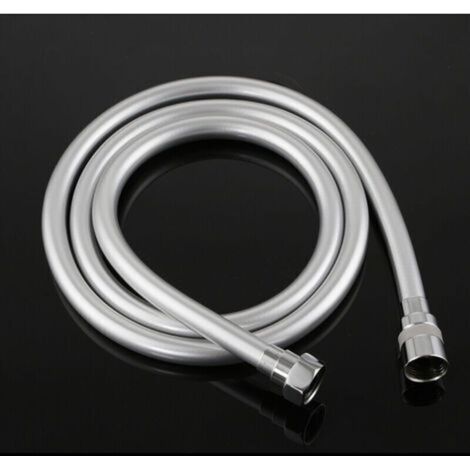 Flexible de douche anti-torsion, flexible de douche 2,0 M, PVC, gris argent. (1/4)