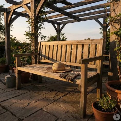 Banc de jardin en bois autoclave 150 cm (1/5)