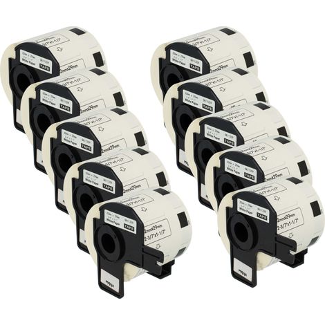 vhbw 10x Label Roll with Holder 62mm x 29mm (800 Label) compatible with Brother PT QL720NW Label Maker (1/5)