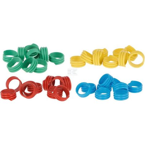 Anelli a spirale per gambe pollame diametro16 mm 20pz gialli KERBL 72106KER
