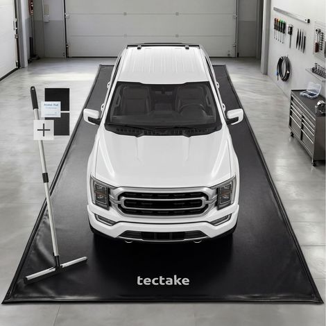 Tapis de sol garage, antidérapant, imperméable, robuste, noir 6,7x2,6m