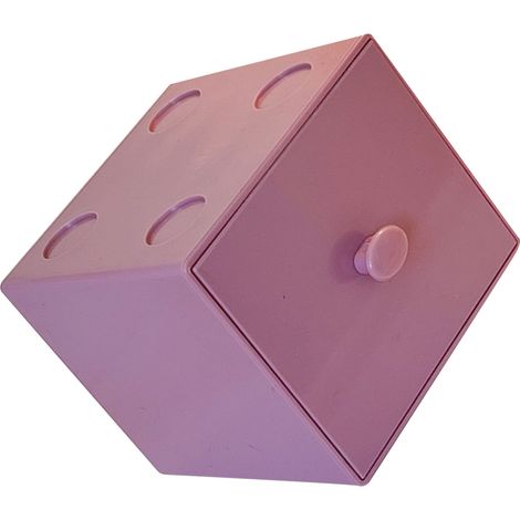 Quadratische, macaronförmige Aufbewahrungsbox für den Schreibtisch in Bonbonfarben, frei kombinierbare modulare Aufbewahrungsbox für Kosmetik und Schmuck, Lila Nr. 5. (1/5)