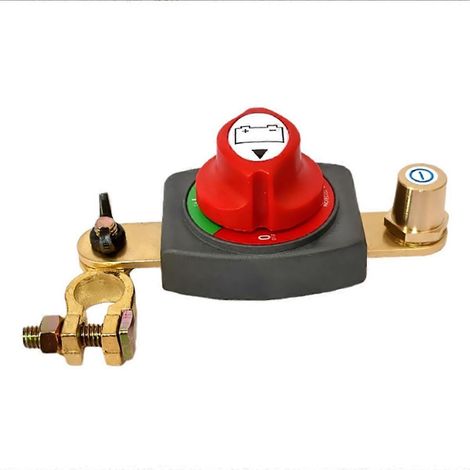 Interrupteur coupe-batterie marche/arrêt, isolateur de batterie pour voiture, camping-car, bateau, électrode négative, batterie 15-17 mm (1/4)