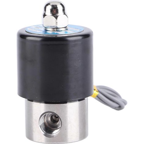 Électrovanne YEMAA 12 V CC G1/4" en acier inoxydable 304, normalement fermée (1/4)