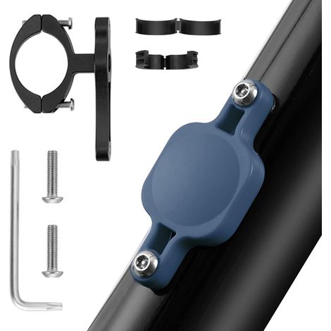 Airtag velo, Airtag velo support, Airtag bike, Support antivol Airtag pour vélo en matériau ABS, Antipoussière, étanche, Bonne dissimulation, Suivi de vélo, Accessoires de vélo (Noir, 1 Pièce) (1/5)