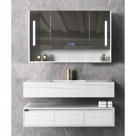 Meuble de salle de bain Blanc Madras - 150 cm (1/2)