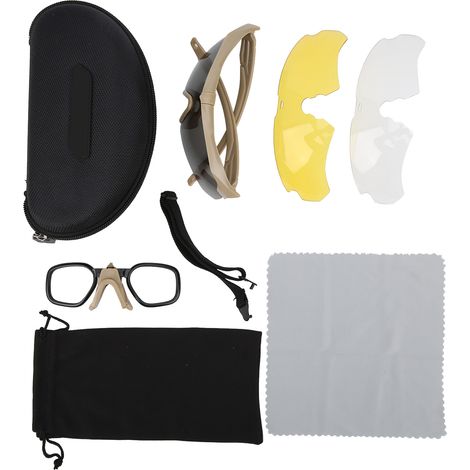 Lunettes de protection tactiques extérieures anti-explosion à lentilles interchangeables (1/5)