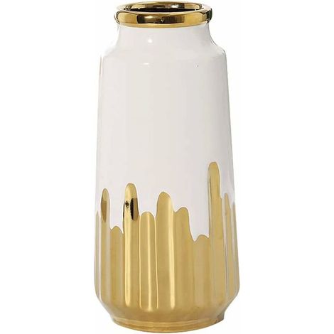 Ceramic Vases for Home Decor Gold Modern Style Flower Vase Ceramic Vase for Home, Party, Wedding Centerpiece (Large)