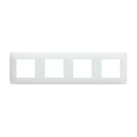 Hager Essensya WE404 4 Positions Plate 71mm - White