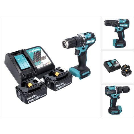 Taladro percutor sin escobillas Makita DHP 487 RG 18 V 40 Nm + 2x Baterías 6.0 Ah + Cargador (1/5)