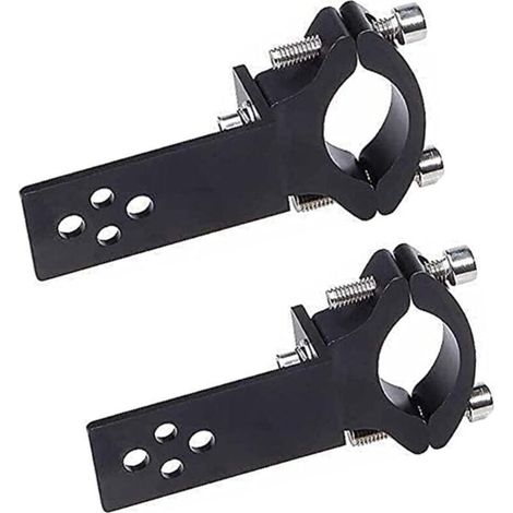 Lot de 2 colliers de serrage pour tube de fourche de moto - Installation horizontale/verticale - Montage de barre lumineuse LED - 22 mm-36 mm