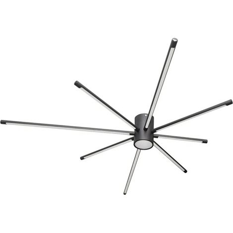 Lampadario da soffitto a led 43 watt plafoniera lampada moderna nero luce 6500k (1/4)