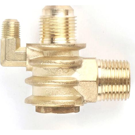 Rückschlagventil für Luftkompressoren, 20 mm x 19 mm x 10 mm, Außengewinde, 3-Wege-Pneumatikzubehör, Messing