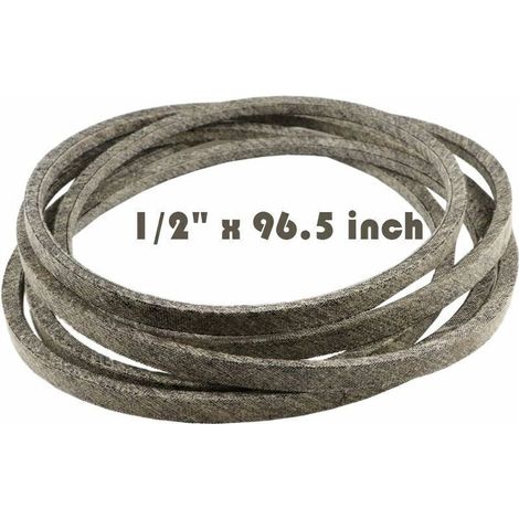 Courroie d\'entraînement de transmission de lames de plate-forme de coupe de tracteur de tondeuse à gazon pour CUB Cadet 954-04060, 954-04060A, 954-04060B 1/2"x 96.5" Fabriqué en Kevlar (1/4)