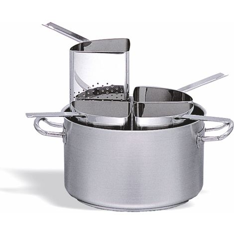 Braisière avec 4 Cuit-Pâtes en Inox 35 à 40 cm - Pujadas (1/2)