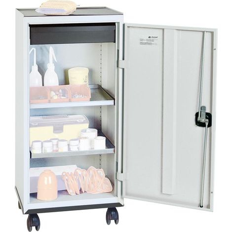 Stumpf Werkzeug- und Materialschrank Serie 3000 lichtgrau + 1 Schublade 100 mm + 2 Auszugsböden Rolluntersatz - 3093107 (1/5)