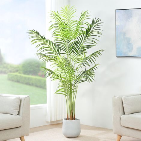 Decorative Artificial Palm Tree with Plastic Planter and Artificial Moss 160cm (1/5)