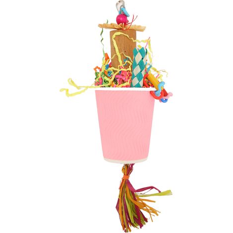 Jouet de déchiquetage de perroquets, jouets suspendus pour oiseaux, piège, tasse, papier déchiqueté pour calopsittes, perruches, Conures (1/5)