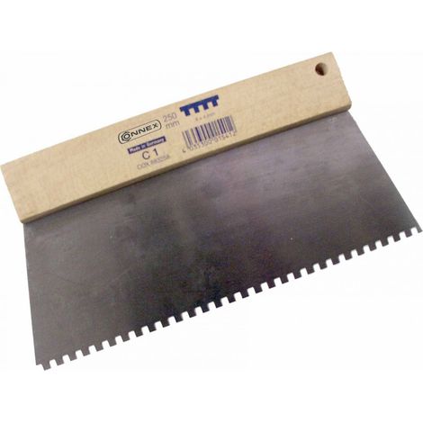 Connex Zahnspachtel 250 mm, Zahnung viereckig 4 x 4 mm Fliesenwerkzeug