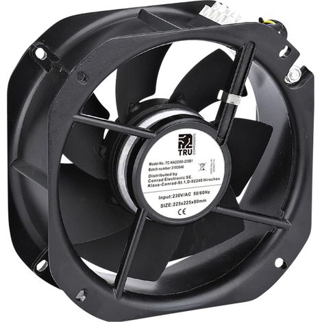 TRU COMPONENTS TC-NA22580-230B1 Axiallüfter 230 V/AC 1150 m³/h (L x B x H) 225 x 225 x 80 mm