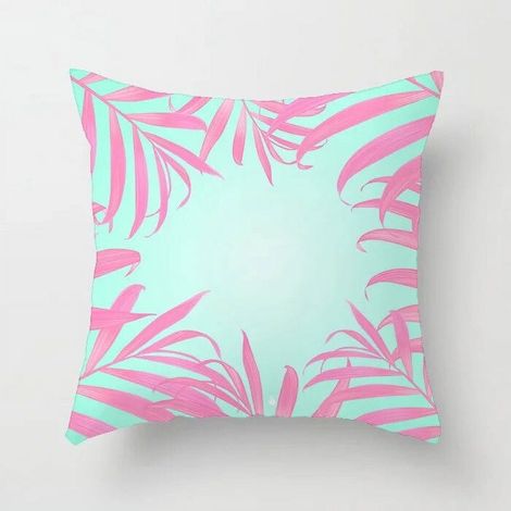 Taie D'oreiller - Coton Linen - Imprimé Cactus - Double Face - Pour Canapé Chaise Bureau Lit Voiture - 40x40 cm (1/5)